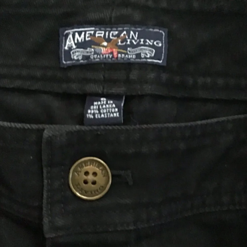 American Living Black Button Front Pencil Skirt Size 8 - Picture 2 of 5